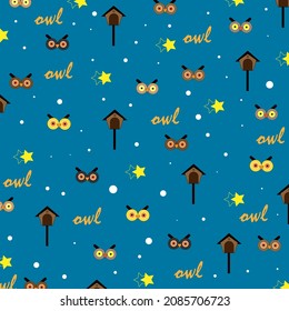 Cute character Owl pattern can you applied in your fabric, cover book, background and more.