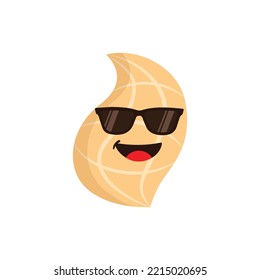 The cute character of Peanut. Peanut minimalist style isolated on a white background. The illustration is Suitable for menu books, t-shirts, stickers, etc.
