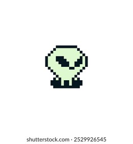 Cute character pixel art icon. Logo for game design. 8-bit. Isolated abstract vector illustration. Game assets. Design for stickers, web, mobile app.
