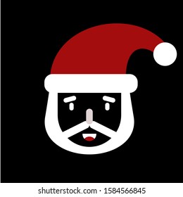 Cute character Santa Claus. Vector Illustration. Flat christmas Design.