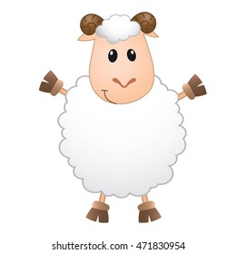 cute character sheep in vector design