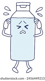 Cute character of skin care lotion