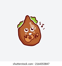 cute character soil brown sticker and mascot design for online shop emoticon set bundle in white background