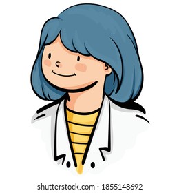 cute character of student, doctor etc. vector illustration doctor in flat design