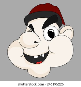 A cute character with a sweet smile.