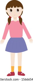 a cute character of teen girl