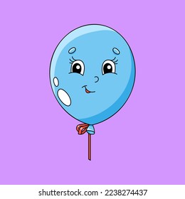 Cute character. Template for your design, books, stickers, cards, posters, clothes. Cartoon style. Isolated on color background. Vector illustration.