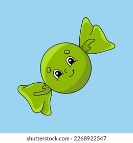 Cute character. Template for your design, books, stickers, cards, posters, clothes. Cartoon style. Isolated on color background. Vector illustration.