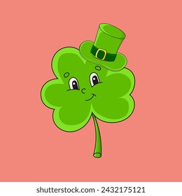 Cute character. Template for your design, books, stickers, cards, posters, clothes. Cartoon style. Isolated on color background. Vector illustration.