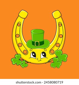 Cute character. Template for your design, books, stickers, cards, posters, clothes. Cartoon style. Isolated on color background. Vector illustration.
