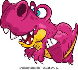 Cute character Tyrannosaurus rex cartoon for kid