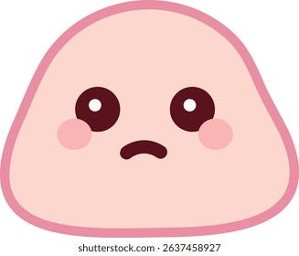 Cute Character with Upset and Sad Emotion