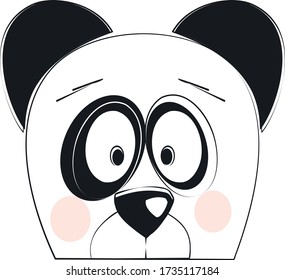 

carácter lindo, dibujo vectorial de un panda lindo