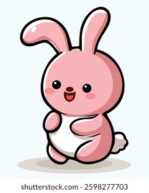 cute character vector illustration of a rabbit