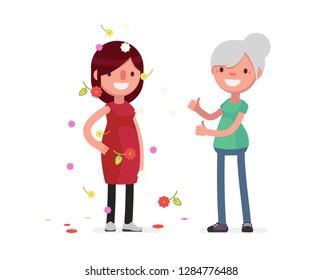 Cute characters celebrating vector illustration