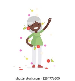 Cute characters celebrating vector illustration