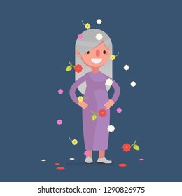 Cute characters celebrating vector illustration