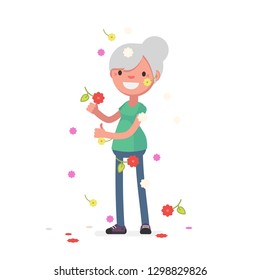 Cute characters celebrating vector illustration