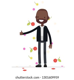 Cute characters celebrating vector illustration