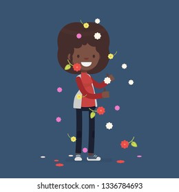 Cute characters celebrating vector illustration