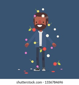 Cute characters celebrating vector illustration