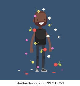 Cute characters celebrating vector illustration