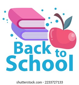Cute characters and a concept of education for back to school