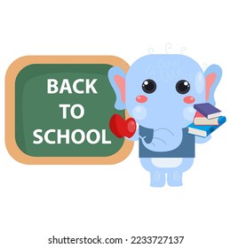 Cute characters and a concept of education for back to school