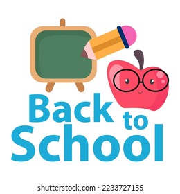 Cute characters and a concept of education for back to school