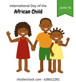 Cute characters for International Day of the African Child on 16 June