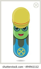 Cute characters, occupations icons, vector illustration.