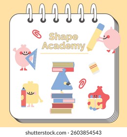Cute characters related to studying