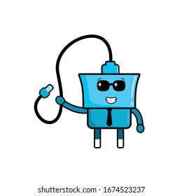 Cute Charger Mascot Vektorillustration Design 