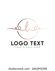 A cute and charming handwritten letter type L  logo template, Vector logo for business and company identity 