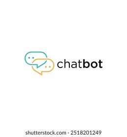 Bate-papo bonito bot logotipo ícone vetor