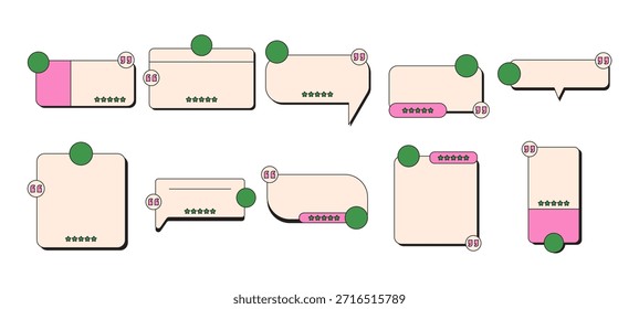 Cute Chat Bubble Frame Set for Message Design