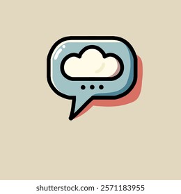 cute chat bubble icon vector design illustration, plain background.
