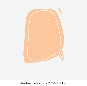 Cute Chat Bubble Illustration with orange color