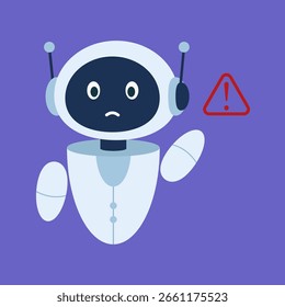 Cute chat robots expressing different emotions and actions