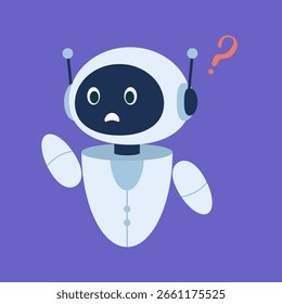 Robôs de bate-papo bonitos que expressam diferentes emoções e ações