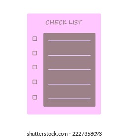 cute check list note sheet