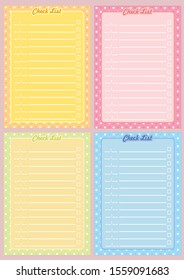 A cute check list template