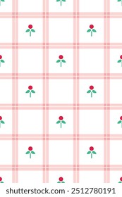 Cute checkered seamless pattern design. Vector illustration.