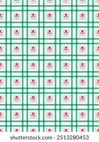 Design de padrão perfeito xadrez bonito. Ilustração vetorial.