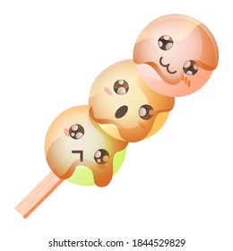 Cute Cheeky Face Dango Character Design