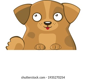 Buen cachorro alegre. Dibujo de vectores