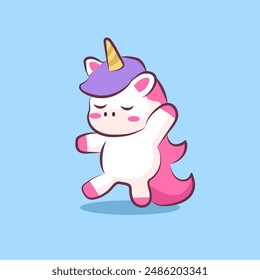 cute Cheerful Unicorn Whimsy for elements, clipart, birthday, etc