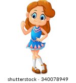 cute cheerleader posing