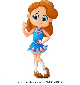 cute cheerleader posing