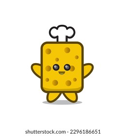 cute cheese cartoon illustration for mascot and logo.